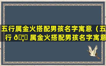 五行属金火搭配男孩名字寓意（五行 🦅 属金火搭配男孩名字寓意是什么）